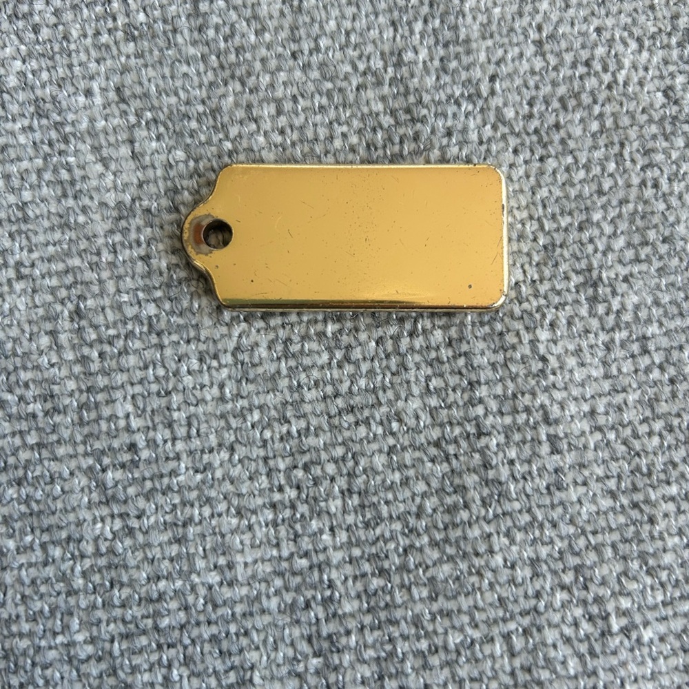 Coach Gold Rectangular Tag - Picture 2 of 2